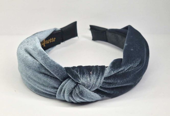 Hovedbilde Hårbøyle Velour Sølvgrå